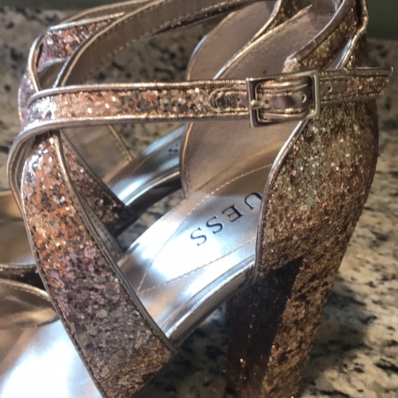 Guess Gold Glitter Heels - Picture 8 of 8